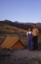 Pedro and Myriam. Sierra Nevada, Aug 1985