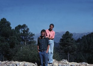Pedro and Myriam. First trip to Robienhondo. July 1979