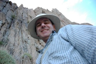 Pedro at PN Teide, with fieldwork