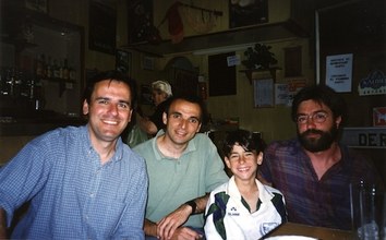 Con Manolo, Alfredo y Perico, Mar 1995