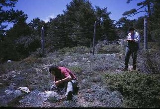 Geno Schupp y Janis Boettinger en Nava de las Correhuelas, S. Cazorla. Marzo 2001.