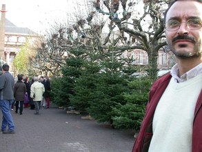 José A. Godoy en el mercado de navidad, Strasbourg