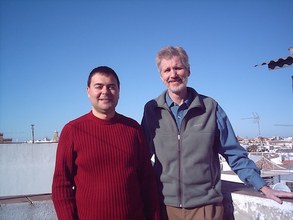 Jordi and John N Thompson at Jordi's terrace