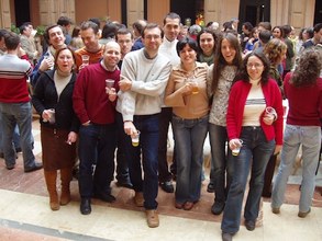Fiesta in Pabellon del Peru, the lab people. JuanMi, Jose Maria, Pilar, Cris, etc.