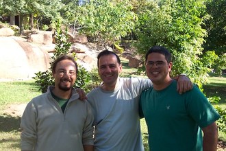 The megafauna team, Mauro, Pedro, Paulo