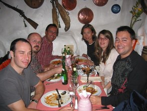 Dinner in Stockholm after EURYI Award, with Myriam and Eva, Jordi, Miquel and Quique