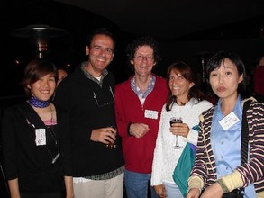 Mari Terakawa, Pedro, Dave Kelly, Anna Traveset and Harue Abe at Frugivory and Seed Dispersal Meeting, Brisbane, Australia, Jul 2005