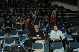 Pedro and Mauro at Frugivory and Seed Dispersal Meeting, Brisbane, Australia, Jul 2005